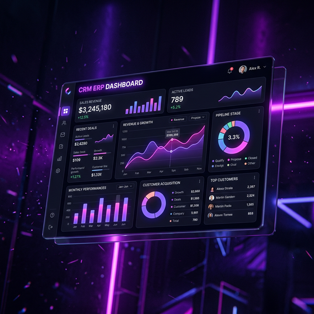 EMDE ERP Dashboard Interface
